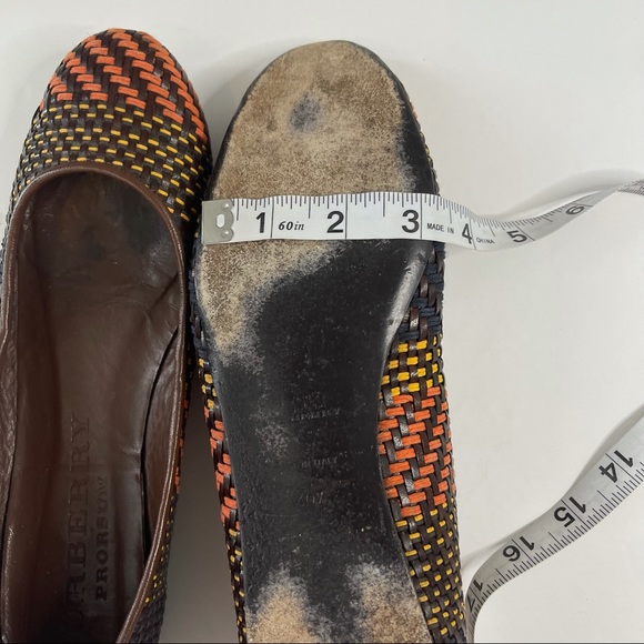 Burberry Multicolor Woven Leather Ballet Flat Size 40.5 - Picture 7 of 15